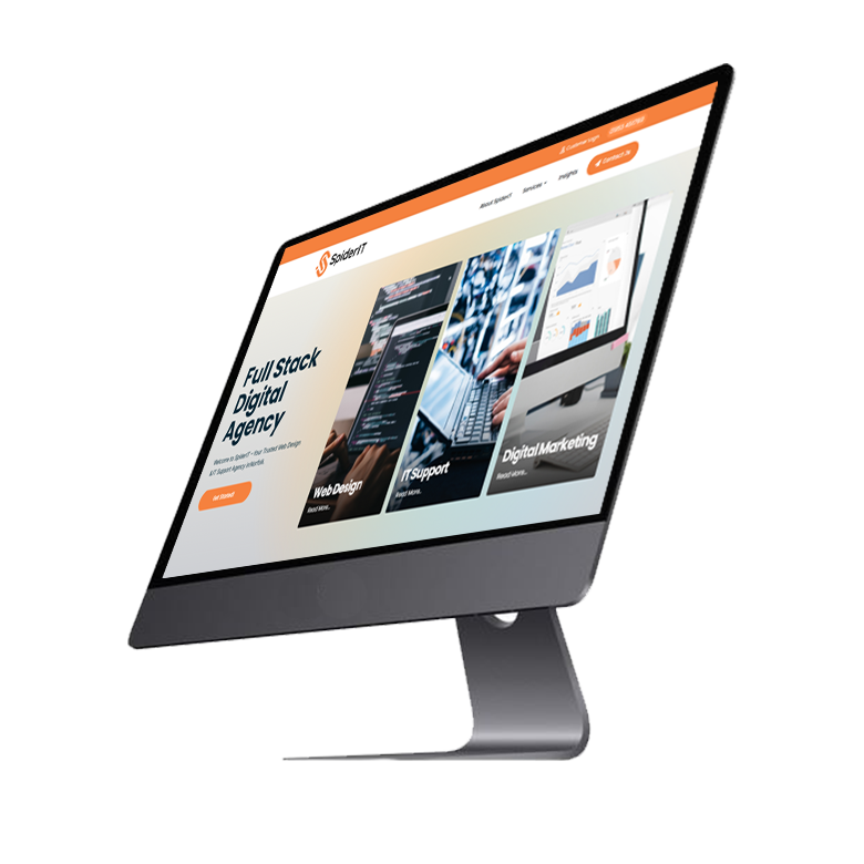displaying SpiderIT’s website, highlighting web design, IT support, and digital marketing Norwich services for businesses in Norfolk & beyond